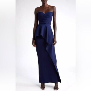 Chiara Boni Miya Strapless Column Gown